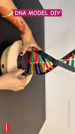 🧬 DIY DNA Model Using Popsicle Sticks & Clay Balls |Science Project #shorts #dnaworkingmodel