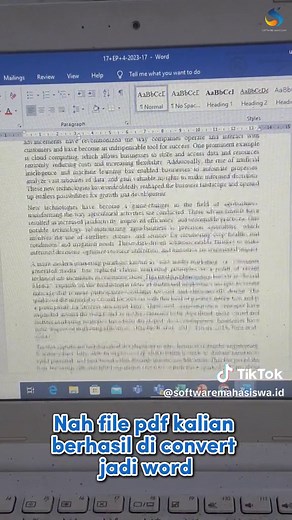 Cara Ubah PDF Ke Word - Tutorial Microsoft Word