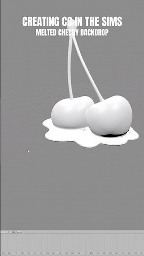 CREATING SIMS 4 CC PT 30 | MELTED CHERRY BACKDROP #blender #thesims4 #simwearsprada