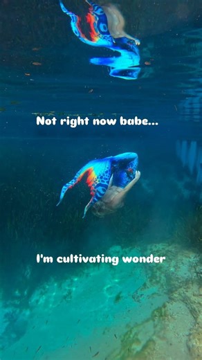 Chelsea 🌺🧜🏼‍♀️🌺 on Instagram: "BRB, I'm cultivating wonder ✨ Tail by @finfolkproductions and @merbellastudios Photo and top rental @thecaspianmermaid"