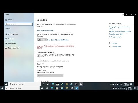 Sorry, your PC doesn't meet the hardware requirements for captures.