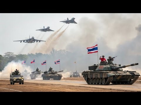 เผยแล้ว! กองทัพไทยถล่มฐานเขมรด้วย F-16 และรถถัง T-84