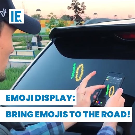 142K views · 459 reactions | This smart device allows you to display your favorite emojis on your car. | Interesting Engineering | Facebook