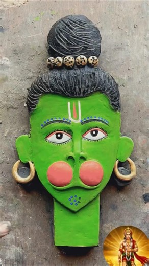 Hanuman Ji idol clay art easy murti making shorts devotional Bhakti !! ❣️🙏🎉❤️‍🔥#hanuman #shorts