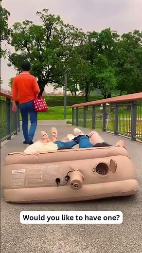 🔥Inflatable Airbed 🛏️✨ | Perfect Indoor & Outdoor Sleeping in Seconds! #3639‪@sovorsgadget‬