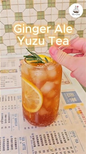 Hi-cha Ginger Ale Yuzu Tea #hichatea
