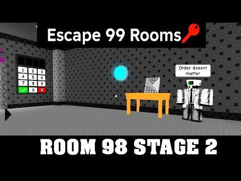 ROOM 98 STAGE 2 ESCAPE 99 ROOMS Roblox Walkthrought [Full Guide] 🗝️