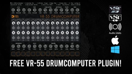 Free VR-55 DrumComputer Plugin from SampleScience