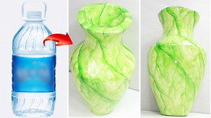 5.5K views · 266 reactions | Flower vase style Green marble making with plastic bottle | Diy Bigboom | Facebook
