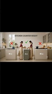 👉80,85 or 90 cm? Choose the Right Kitchen Counter Height! #kitchencounter #kitchen #kitchengadgets