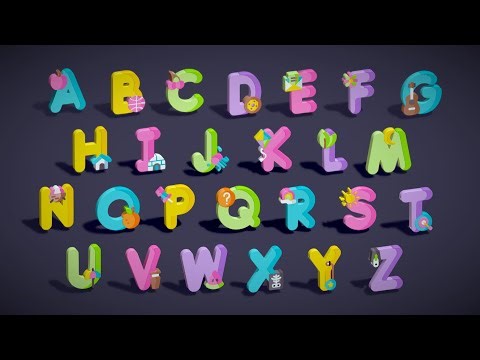 Toon Alphabets - Low Poly Cartoon Pack 2 - Kids Learning 3D Assets - Letters