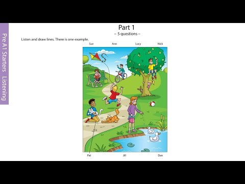 Cambridge Starters - Listening Sample Test 1 with Answers