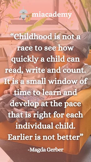 1.3K views | We love this quote by early childhood educator Magda Gerber! ❤️ It's so important to remember that childhood is *not* a race. Neither you nor your child have failed if they've "fallen behind" or are struggling in certain areas. Every child is on their own learning journey, and if they're met where they're at, they can all thrive - just on different timelines! | Clever Dragons - Smart Fun | Facebook