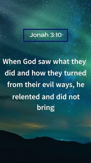 Verse of the day - Jonah 3:10 #jesus #bibleverse #bible
