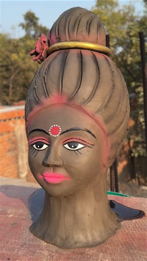 Saraswati Puja trending video/ saraswati thakur banana #painting #claycraft h