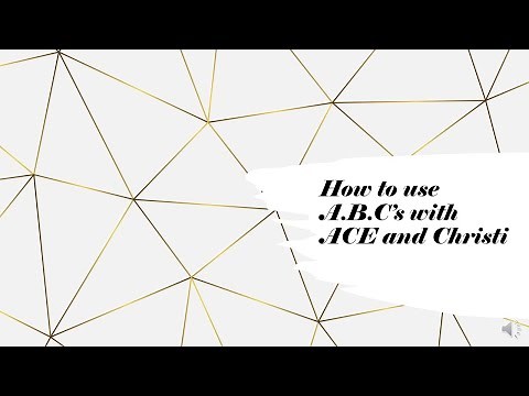 How to use ABCs With Ace and Christi (A.C.E. Accelerated Christian Education)