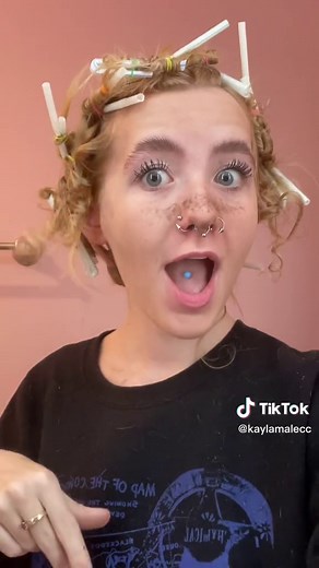 Curly Hair Tutorial with Straws | Easy Straw Curling Method