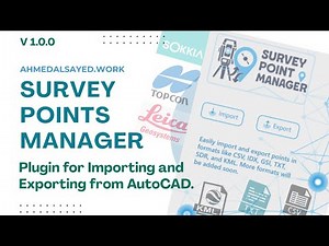 Survey Points Manager 1.0.0 — Import & Export Points (CSV · TXT · GSI · IDX · SDR . KML) | Demo