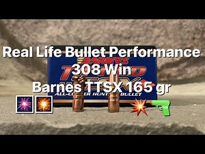 Real world bullet performance, 308 Win, Barnes TTSX 165 gr