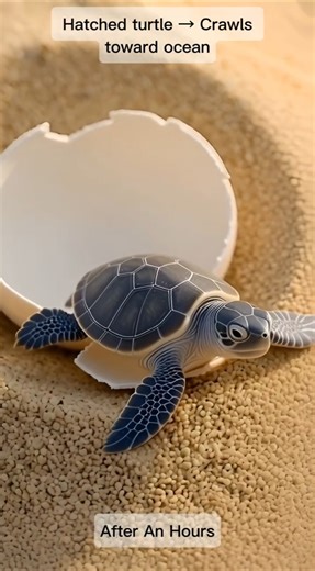 🐢 Sea Turtle Egg to Ocean in 25 Seconds | Hatching Journey Time-Lapse