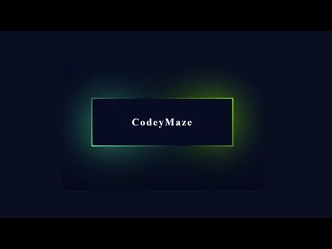 Create Glowing Neon Border with CSS