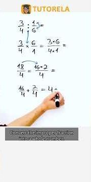 Fraction Division Simplified: 3/4 ÷ 1/6 Solved #Math #OperationsWithFractions #DivisionOfFractions