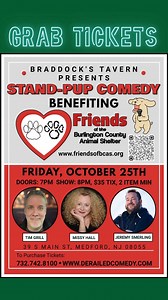 1.1K views | Our Stand-Pup Comedy Night is coming up on October 25th! More info and tickets at our event link - https://www.facebook.com/events/417284241361710 | Friends of Burlington County Animal Shelter | Facebook