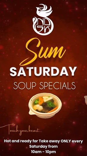 The New Dim Sum King Restaurant on Instagram: "🍲✨ Sum Saturday Soup Specials - Warm Up Your Weekend!✨🍲 Your Saturdays just got hotter, heartier and way more delicious at The New Dim Sum King Marketplace, Level 1, East Gates Mall! Every Saturday, from 10am - 10pm, grab your favourite bowls to-go and sip your way into pure comfort. 🔥 Saturday Soup Specials (Takeaway ONLY): • 🍗 Chicken Corn Soup - $25 • 🌶️ Hot & Sour Soup (Tofu) - $25 • 🦐 Seafood Soup - $30 • 🥕 Vegetable Soup - $25 Served in