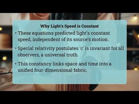 What Defines the Universal Constant Speed of Light?