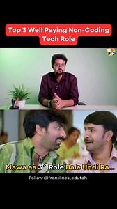 Top 3 Well paying Non-coding Tech Role.. #frontlinesmedia #flm #fet #TechCareer #coding #muthyam #softwareemployees #software | Frontlines EduTech