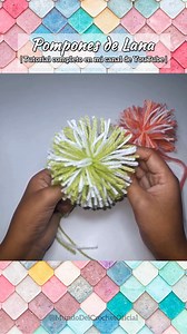 Pompones de lana para gorros 💚🧡🌿 | Mundo del crochet