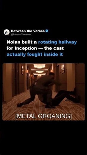 Nolan built a rotating hallway for Inception - the cast actually fought inside it