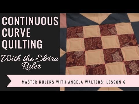 Master Free-motion Quilting with Rulers: Continuous Curve Lines with Elvira ruler & Angela Walters