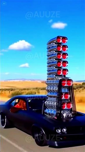 10 Stacked Superchargers?! (5ft Tall V8) 🤯🔥 #MuscleCar