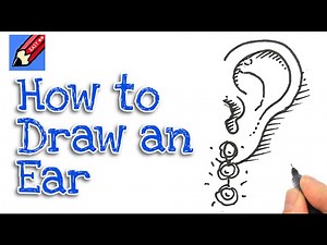 Learn how to draw an ear real easy | Step by Step with Easy - Spoken Instructions