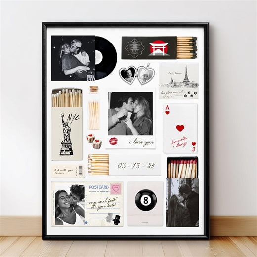 Printable Matchbook Poster Template, Blank Matchbook Template, Matchbox Art, Anniversary Gift, Digital Download, Editable Wall Art - Etsy