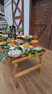 FULL VIDEO IS POSTED ON MY WALL 💙Blue Rustic Wedding 228k 150pax💙 Hickory Roast Pork Belly Chicken Rosemary Baked Shrimp Baked Vegetables Rolled Lasagna Cream of Shiitake Mushroom Plain jasmin rice Blue Lemonade Infused Water inclusion: upgraded corssback chairs blue floral theme backdrop white carpet centerpieces vip table 1-4 centerpiece for guest table blue floral entrance decor pearl white ceiling swags rustic edison bulb string lights 2 tier wedding cake cake stand grazing table with past