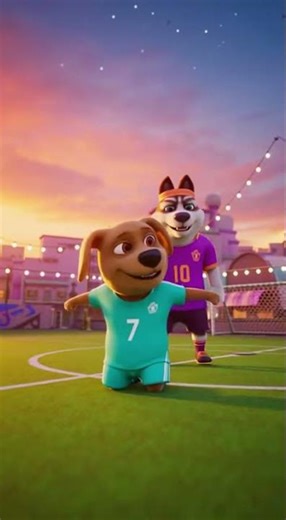 Football Fun: Two Happy Dogs Play Like Champions!