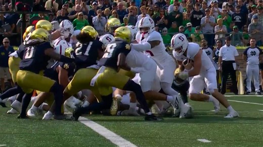 Lamson barely gives STAN early lead vs. Notre Dame