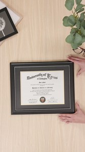 GraduationMall 8.5x11 Diploma Frame with Black over Gold Mat or Display 11x14 Document without Mat, UV Protection Acrylic, Black with Silver Beads