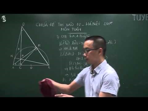 Đáp án đề thi môn toán vào lớp 10 Hà Nội - Năm 2015 (Chữa chi tiết)