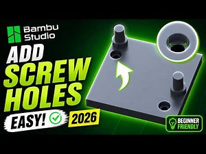 How To ADD Screw Holes In Bambu Studio (EASY) 2026