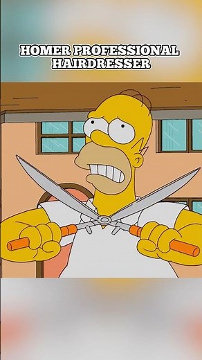 Homer Scissorhands ✂️ #bestmoments #simpsons #cartoon