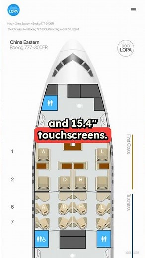 China Eastern Boeing 777-300ER Flight Seat Map