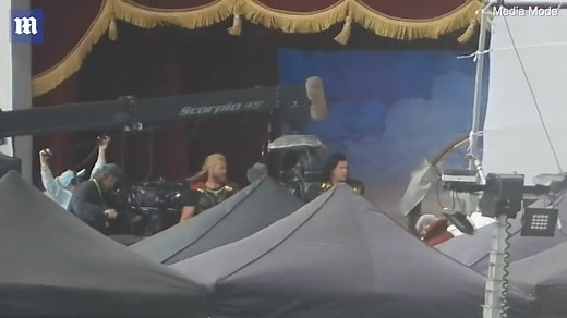 Matt Damon and Luke Hemsworth spotted filming new Thor movie