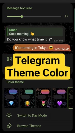 How to Change 🎨Theme Color on Telegram. #shorts #viralshorts