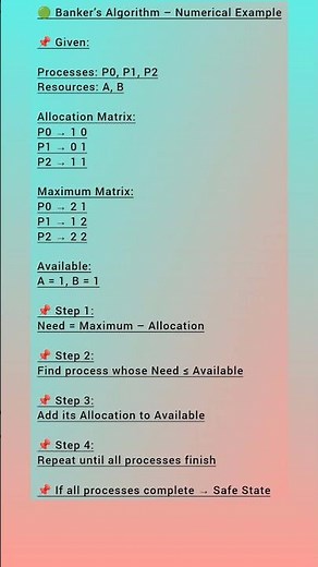 Operating System – Part 29 | Banker’s Algorithm Numerical Example | बैंकर एल्गोरिदम न्यूमेरिकल