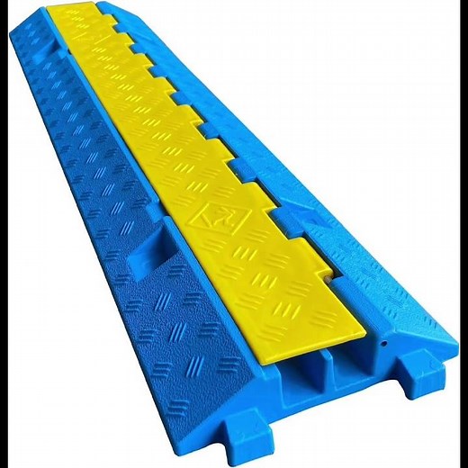 Static Display – Heavy Duty Cable Protector Ramp (2 Channels Model 2XC06-BLUE)