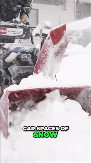Electric Snow Blower Dominates Heavy Snow #shorts