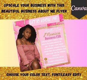 About Me Post, About Me Template, About Me Page, About Me Page Canva Template, CEO Template, Business Owner Template, Entrepreneur Template - Etsy Australia